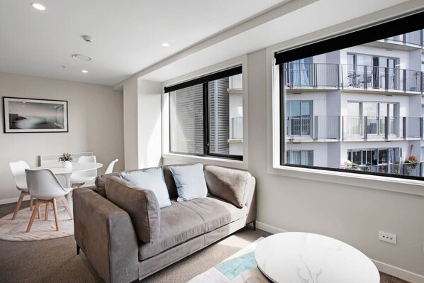 Great view of the apartment showcasing the natural light that floods the space.