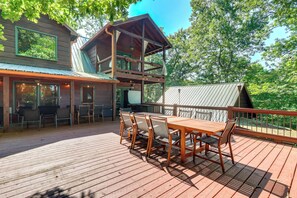 Spacious Deck | Outdoor Seating Areas | Private Hot Tub