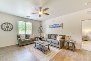 Living Room | Smart TV | Electric Fireplace | Board Games | Queen Sleeper Sofa