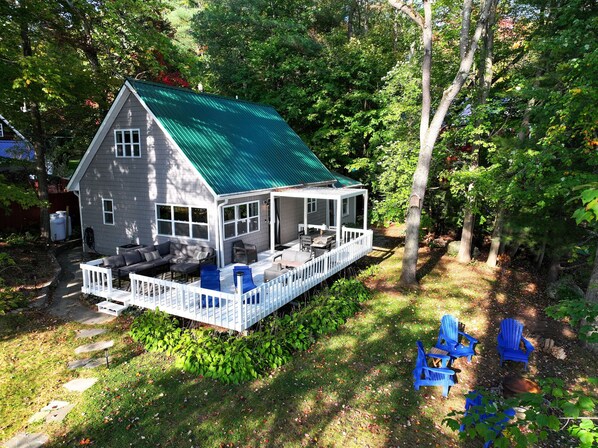 Relax and unwind with views of the lake while you listen to the bullfrogs and birds