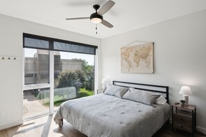 Indoors, Ceiling Fan, Bed, Furniture, Home Decor