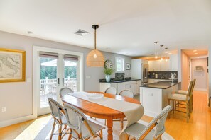 Dining Area | Full Kitchen | Private Deck