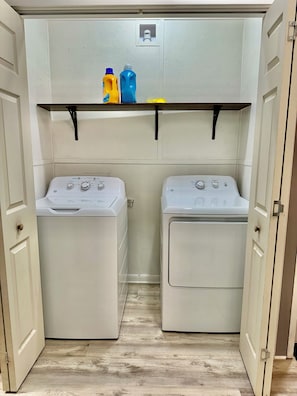 Full washer and dryer.