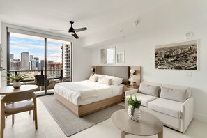 Getaway to this stylish studio unit with a spacious king bed for a restful stay!