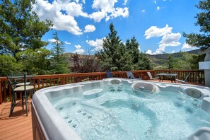 The hot tub on deck is a great place to relax