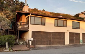 House front seen in late afternoon