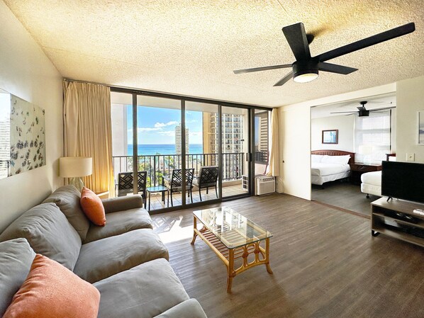 Have a relaxing stay in your condo with an ocean view.