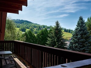 Sky, Cloud, Property, Tree, Porch, Wood, Mountain, Larch, Fence, Vegetation