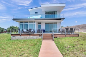Lake side view of the property