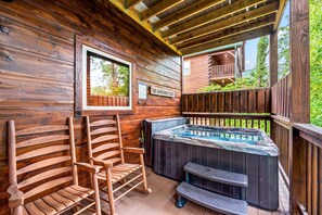 Soak in the hot tub and unwind after a day of adventure in the mountains.