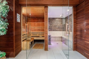 Sauna in the common area.
