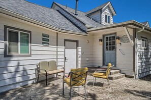 Your main entrance (blue door)