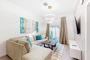 Unwind in a cozy living room designed for ultimate comfort.