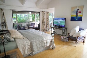 Master bedroom with a private bathroom