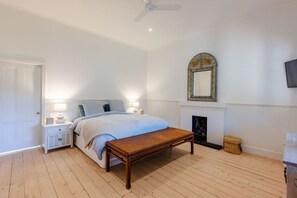 Spacious king bedroom with walk in robe and en suite