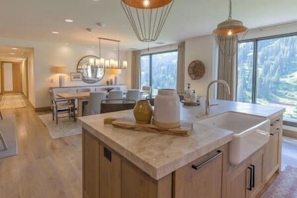 Kitchen and dining area