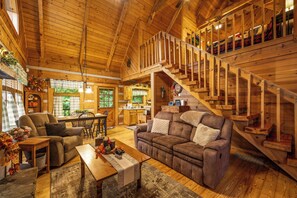 Spacious living area with vaulted ceilings!