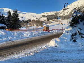 The ski slope for beginners of Les Esserts is just next to the Chalet
