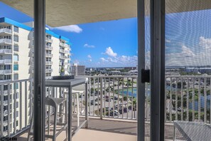 Your Balcony opens up to a spectacular view of the island and Gulf