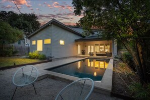 Serene outdoor pool for a tranquil escape.