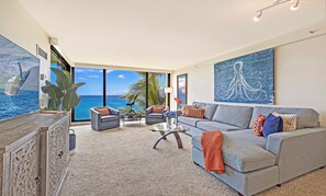 Never miss the view with the floor to ceiling windows.