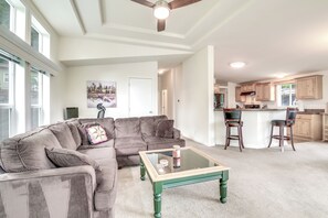 Living Room | Central Heat | Free WiFi | Single-Story Home
