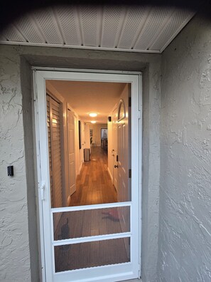 Front door into your oasis