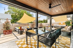Covered outdoor patio.