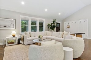 Experience comfort and entertainment with our inviting sofa!