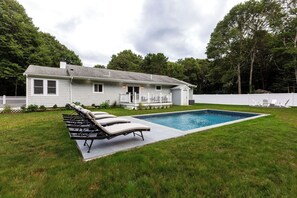 Soak up the sun and cool off in our private outdoor swimming pool!