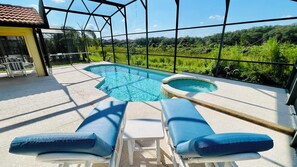 pool and spa with conversation views