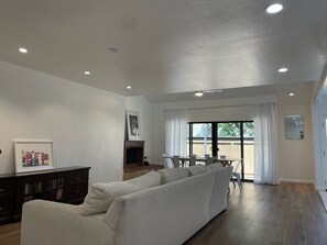 Large living and dining space