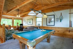 Loft with Pool Table and Sitting Area