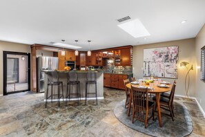 Open concept kitchen and dining room