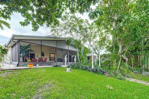 Fenced Yard | Screened-In Lanai | Water Views