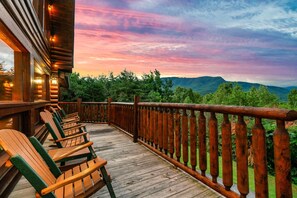 Breathtaking views of The Smoky Mountains at sunset, the perfect place to unwind