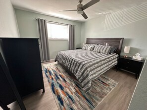 Enjoy your sleep in this comfy bed.