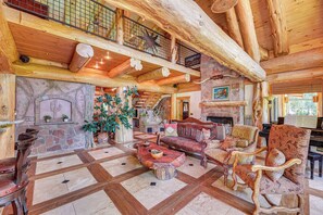 Living Room | Fireplace | Piano | Central Heating & A/C | 1st Floor