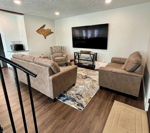 Upstairs living room 85 inch smart TV