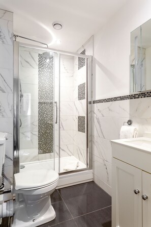 Bathroom with large walk-in shower