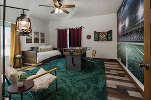 Seating in game room space