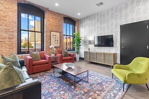 Living area with sleeper sofa