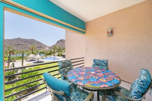 Balcony / Mountain & Ocean View / Dining table / BBQ grill