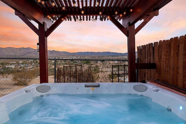 Ready to hop in? Relax after a long day hiking through Joshua Tree National Park in our luxurious hot tub.