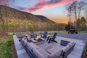 Gather the crew around the fire pit patio for a perfect evening roasting s'mores and telling stories!