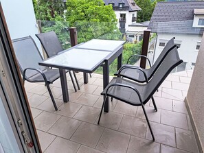 Furniture, Chair, Outdoor Furniture, Table, Outdoor Table, Kitchen & Dining Room Table, Balcony, Patio, Coffee Table, Hardwood