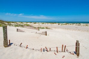 You are just steps away from the soft sand of Saint Augustine Beach.