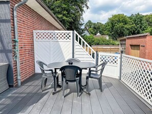 Table, Furniture, Building, Sky, Chair, Tree, Wood, Outdoor Table, Cloud, Outdoor Furniture
