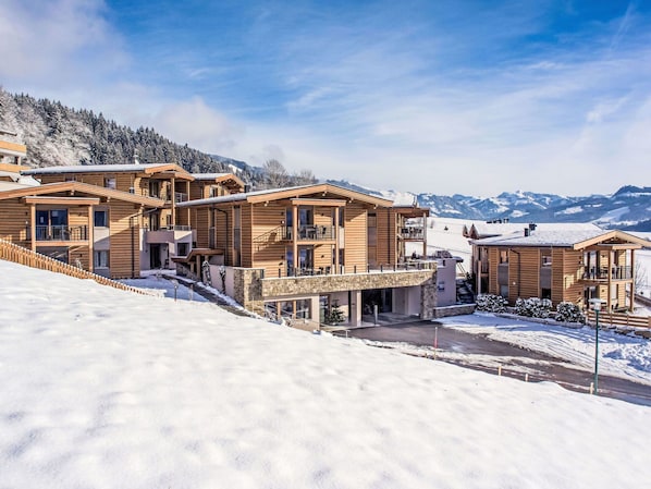 Zuhause, Einfrieren, Steigung, Winter, Schnee, Balkon, Glazialmorphologie, Bergdorf, Holz, Blockhaus