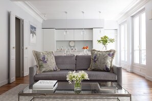 enjoy the beautifully spacious open-plan living room and kitchen